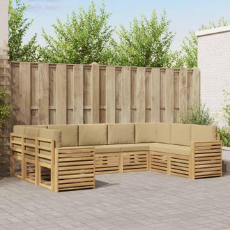 vidaXL Vidaxl Set Divani Legno Di Acacia Massello