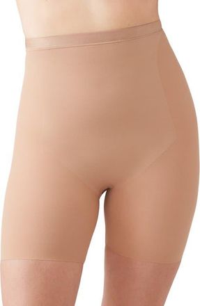 Wacoal Shape Revelation Straight High Waist Thigh Shaping Shorts in Praline at Nordstrom, Size Xx-Large