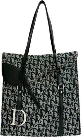 Dior Pre-owned Tote Bags, female, Black, Size: ONE SIZE Pre-owned Canvas Tote Bag