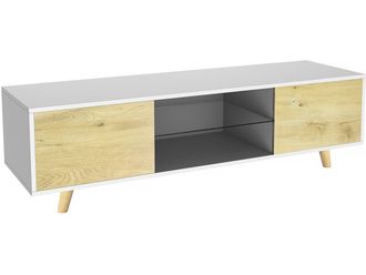 Habitat et Jardin Mueble De Tv Inna - 140 X 42 X 45 Cm - Blanco / Madera