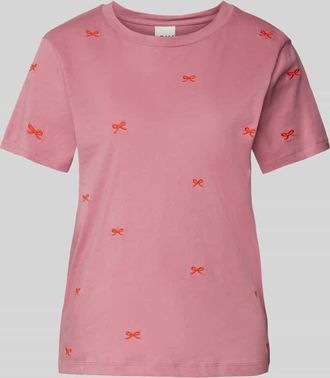 Ichi T-Shirt mit Motiv-Stitching Modell CAMINO in Rosa, Gr&ouml;&szlig;e M