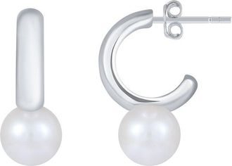 Splendid Pearls Silver 8-8.5Mm Pearl Earrings