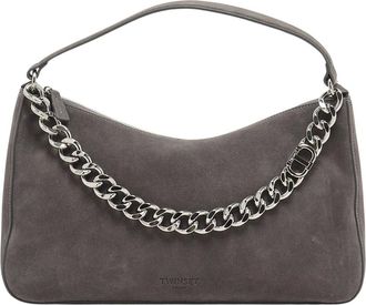 Twinset Tassen, Dames, Grijs, ONE Size, Katoen, Shoulder Bag