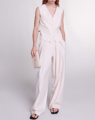 Maje Woven Jacket - Off White - Maje