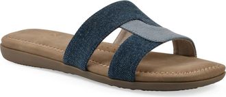 White Mountain Fraida Slide Sandal in Mid Blue Denim at Nordstrom Rack, Size 9.5
