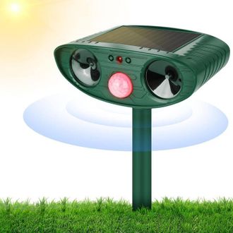 OEM Repelente Para Gatos, Repelente Ultras&oacute;nico Con Energ&iacute;a Solar Ip66, Resistente Al Agua, Frecuencia Ajustable Para Mantener A Los Animales Seguros, 5 M