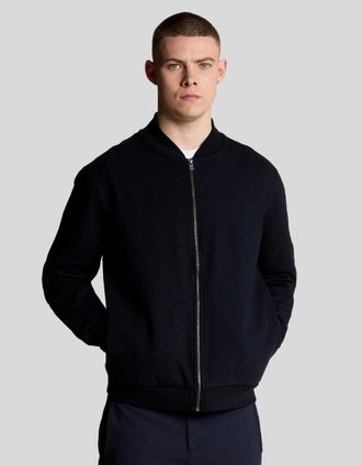 Lyle & Scott Lyle And Scott Mens Twill Interlock Bomber Jacket - Black - Size: 44/Regular