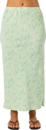 O'Neill Kavali Paisley Midi Skirt in Citron at Nordstrom, Size Xx-Large