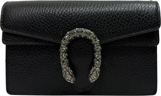 Gucci Gucci Mini Dionysus schoudertas in zwart leer