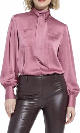 Esqualo Daiane Utility Scarf Blouse In Glam Mauve