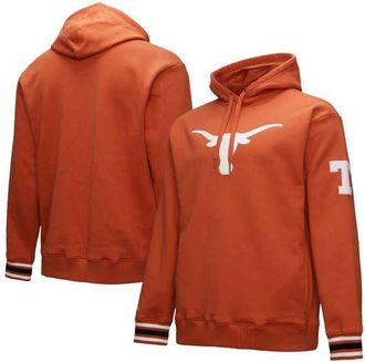 Mitchell & Ness Mens Mitchell & Ness Texas Orange Texas Longhorns Chainstich Fleece Pullover Hoodie in Burnt Orange at Nordstrom, Size Xx-Large