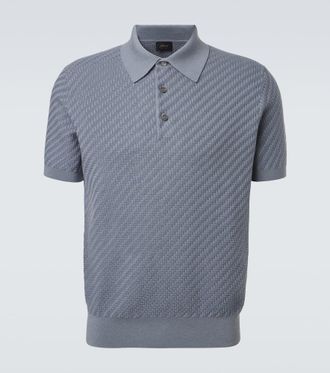 Brioni Cotton, silk, and cashmere polo shirt
