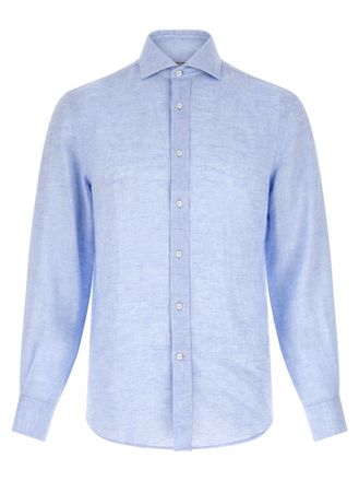 Brunello Cucinelli Light Blue Linen Shirt