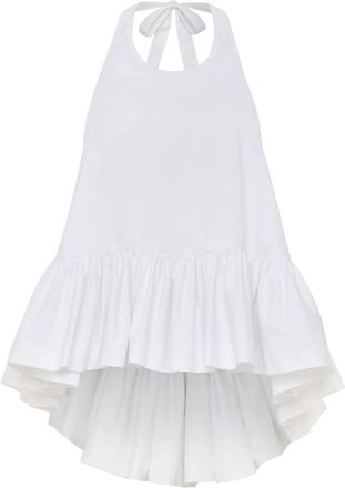 Azeeza Winston poplin halterneck top - women - Cotton - L - White