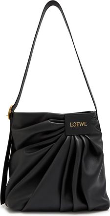 Loewe Draped Leather Tote bag - Black - One Size