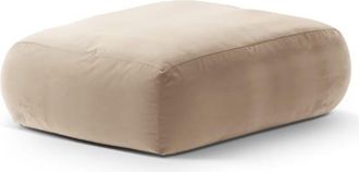 CXL by Christian Lacroix Puf de terciopelo beige almendra