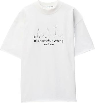 Alexander Wang T-shirt in cotone - Bianco