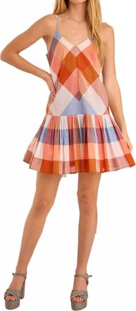 Hunter Bell Dublin Drop Waist Mini Dress In Multicolor