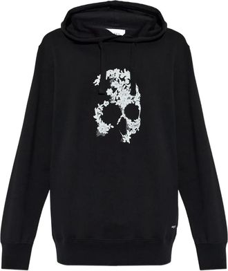 Alexander McQueen skull-print hoodie - men - Cotton - XXXL - Black