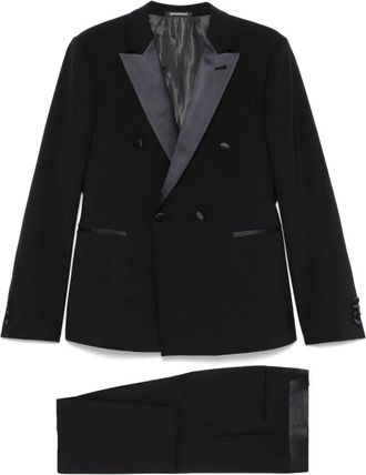 Emporio Armani Double Breasted Tuxedo - Heren - Business pakken - Blauw - 3XL - Wol - Kostuums