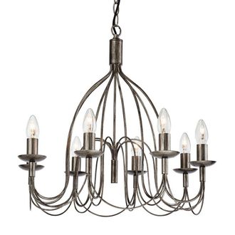 Netlighting Regency 8 Light Chandelier Antique Silver E14
