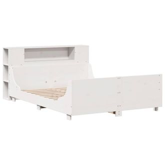 Berkfield Home Full Bed Frame without Mattress White 140x200 cm Solid Wood Pine