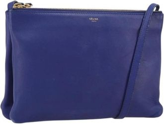 Celine Pre-owned Vintage Schoudertas - Dames - Vintage Schoudertas - Blauw - ONE Size - Leer - Vintage