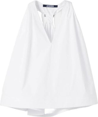Jacquemus Blouses, female, White, Size: L Le Haut Norma
