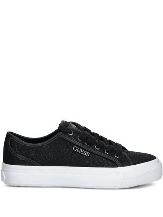 Guess Co logo-print lace-up sneakers - Black