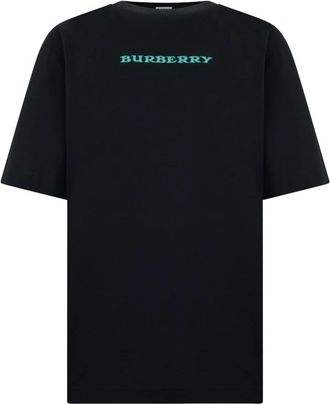 Burberry Katoenen T-shirt - Heren - T-shirts - Zwart - S - Katoen - Tops