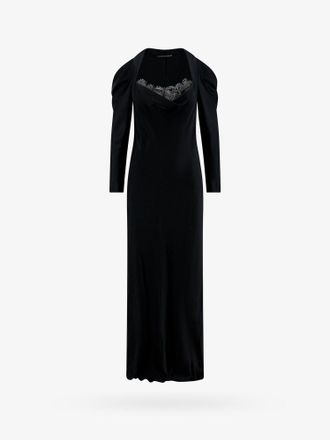 Alberta Ferretti Abito in satin con profilo in pizzo - ALBERTA FERRETTI - gender_Woman