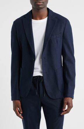 BOSS Hanry Slim Fit Textured Navy Sport Coat in Dark Blue at Nordstrom, Size 36