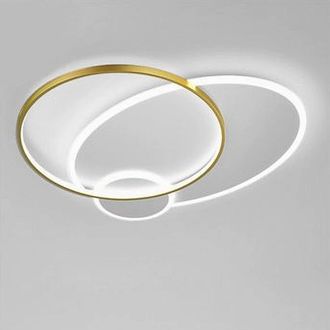 Trade Shop Trade Shop - Copy Of Plafoniera Led 32 W Rettangolare Oro Design Moderno Lampadario A Soffitto 50224