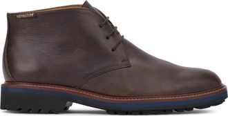 Mephisto Donkerbruine Heren Enkellaars - Heren - Veterlaarzen - Bruin - 39 EU - Leer - Schoenen