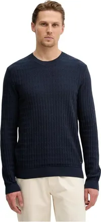 Joop Truien & Vesten, Heren, Blauw, L, Katoen, Round-neck Truien