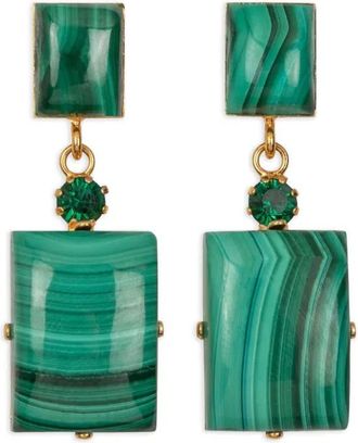 Jennifer Behr Orecchini Joliel con gemme rettangolari - Oro