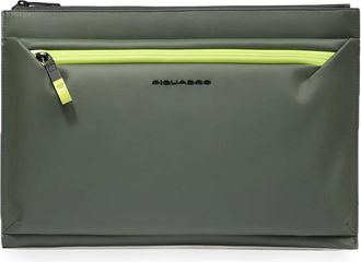 Piquadro Waterdichte clutch voor i Pad Pro 12.9 - Heren - Laptoptassen - Groen - ONE Size - Polyester - Tassen
