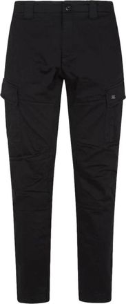 C.P. Company Vintage Black Cargo Logo Broek - Heren - Slim Fit Broeken - Zwart - XL - Katoen - Broeken