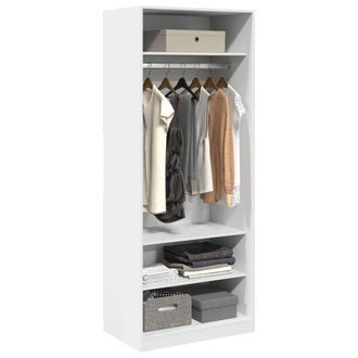 Berkfield Home Wardrobe White 80x50x200 cm Engineered Wood | Size: 80 x 50 x 200 cm