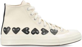 Converse Hartprint Hoge Sneaker - Heren - Sneakers - Wit - 38 1/2 EU - Katoen - Schoenen