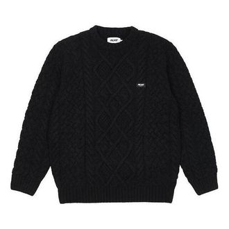 Palace Cable Knit Sweater Black P23KW002