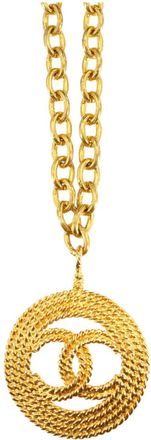 Chanel Coco Gold Metal CC Necklace Size M