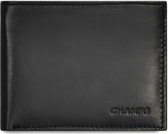 Champs Luggage Classic ID Flap Leather Bifold Wallet in Black at Nordstrom Rack