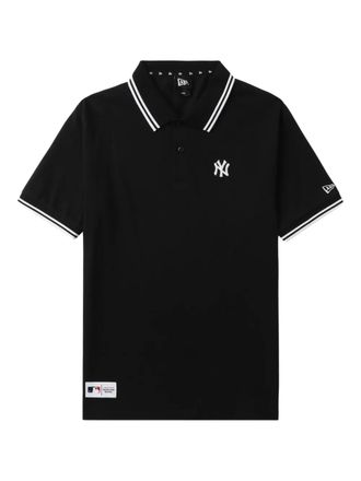 New Era tipped-collar logo polo shirt - Black