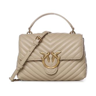 Pinko Handbags, female, Beige, Size: ONE SIZE Handbags