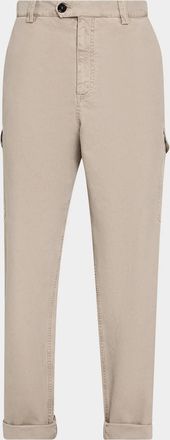 Brunello Cucinelli Men & apos;s Dyed Relaxed Fit Cargo Pants