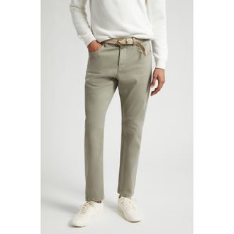 Eleventy Slim Leg Stretch Jeans in 07 Military Green at Nordstrom, Size 36