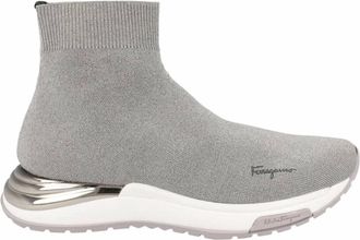 Ferragamo Womens Ninette High-Top Sock Sneakers In Grey