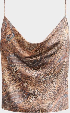 L'agence Calista Satin Cowl-Neck Camisole