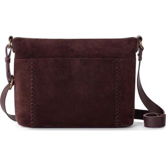 The Sak Melrose Crossbody Leather Bag in Mahogany Suede at Nordstrom